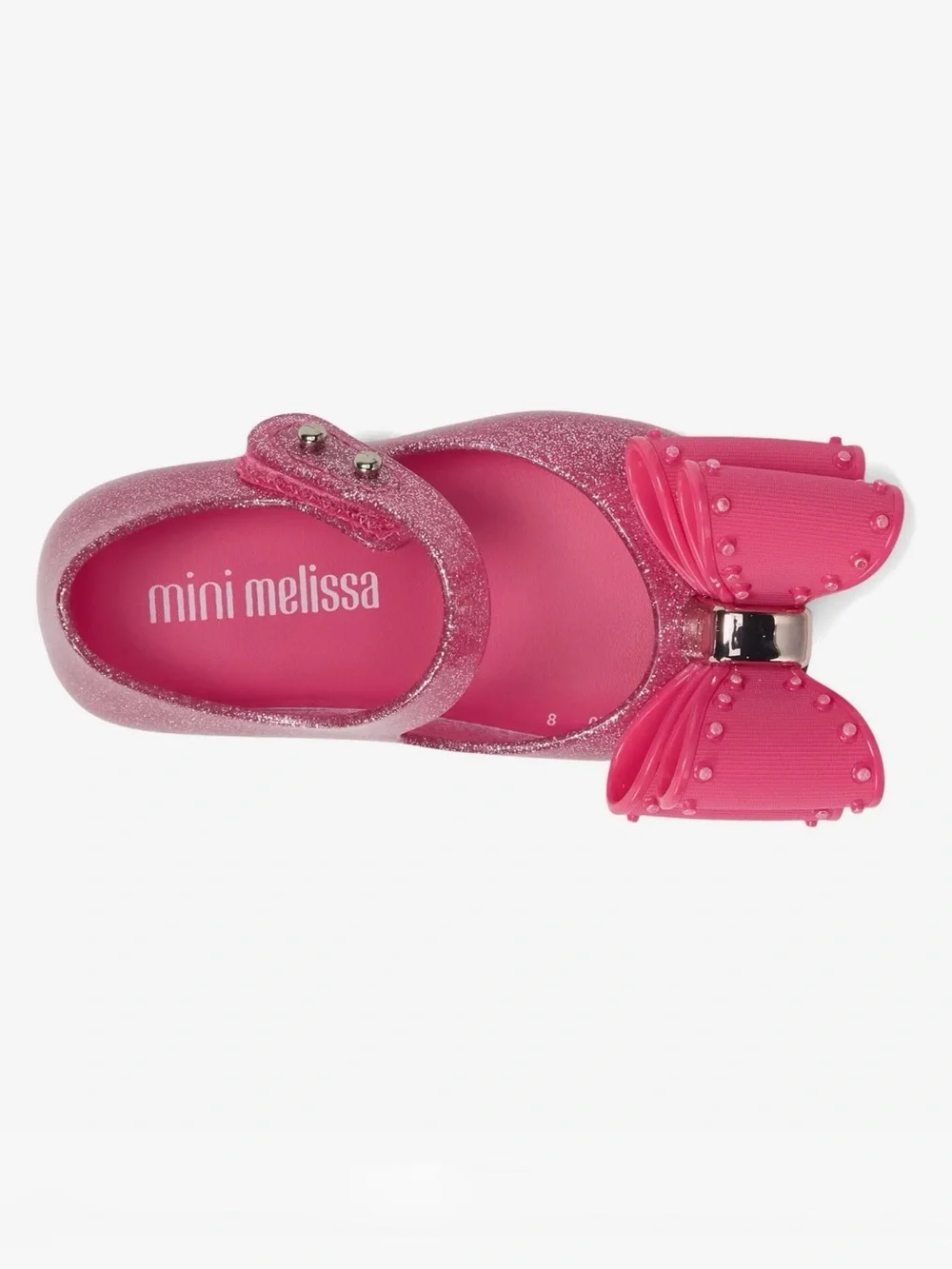 MINI MELISSA glitter pink Ultragirl Classic Big Bow Baby BB Shoes
